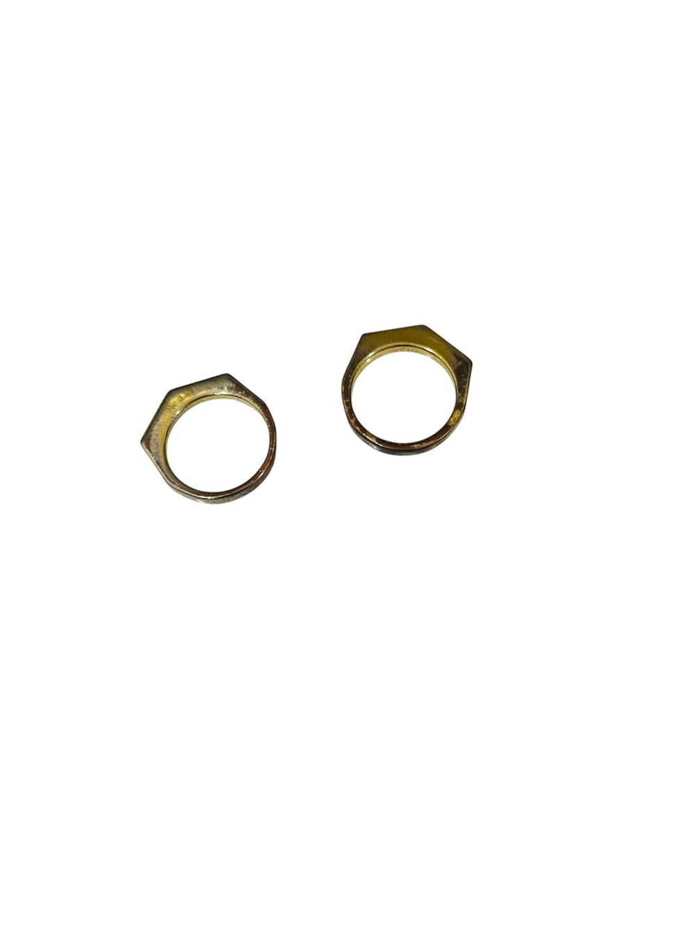 Vince Camuto Gold Hexagon Stackable Ring Set
